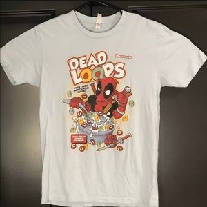 Marvel Mens T Shirt Deadpool Deadloops White Sz.M